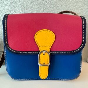 Vera Pelle colorful small cross body bag